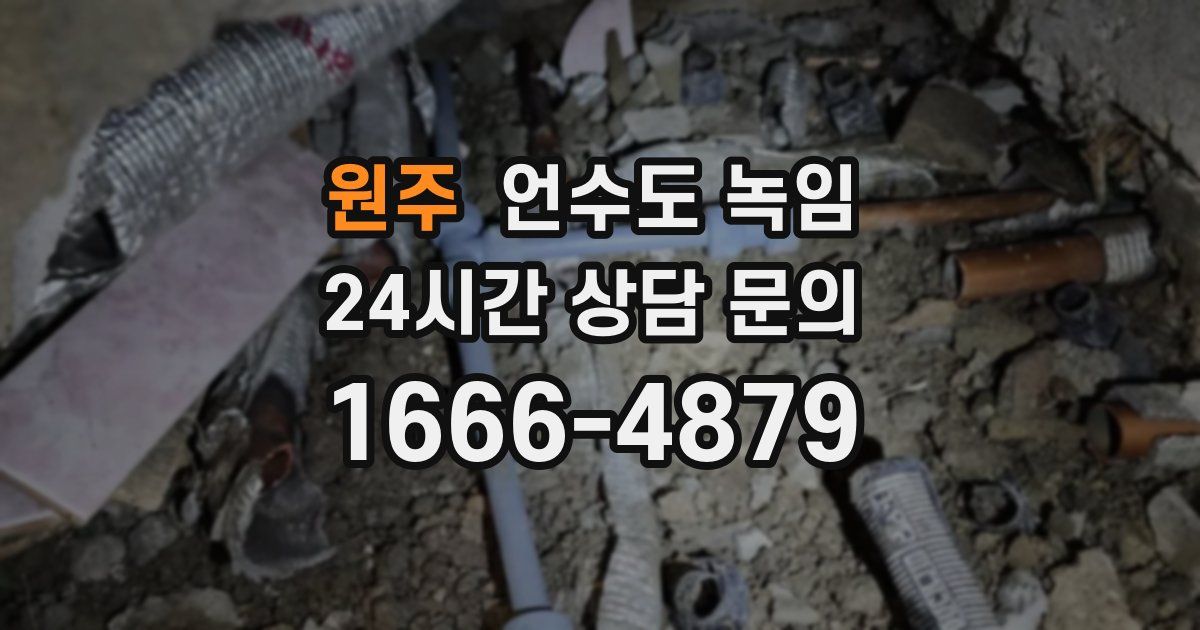 원주 언수도 녹임
