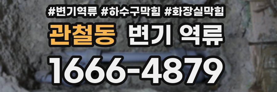 관철동 변기 역류