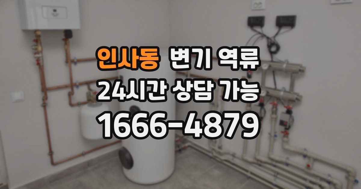 인사동 변기 역류