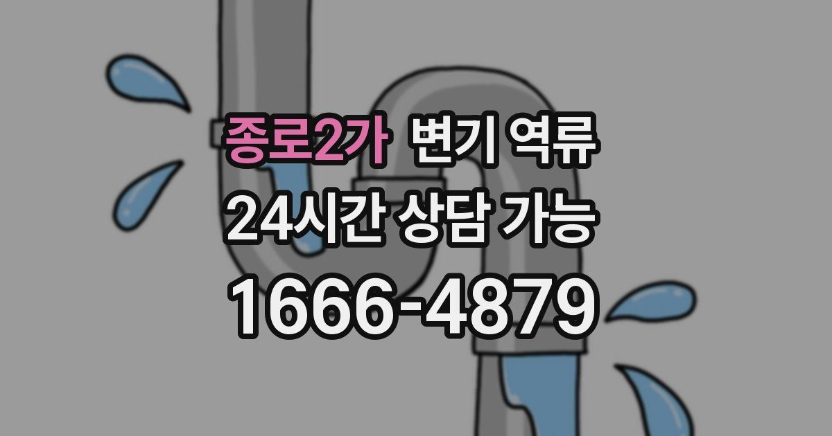 종로2가 변기 역류