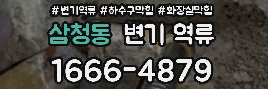 삼청동 변기 역류