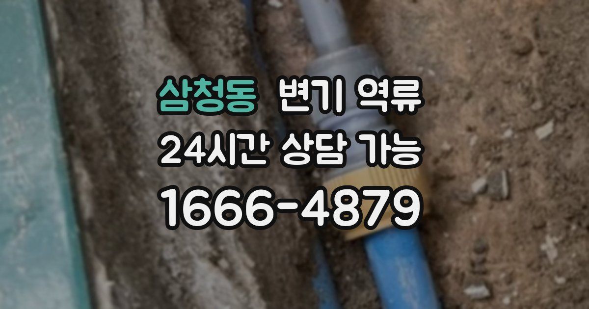 삼청동 변기 역류