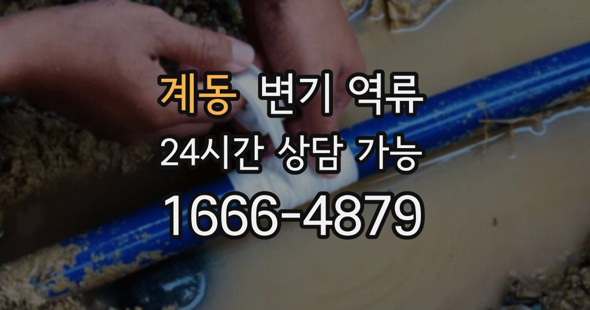 계동 변기 역류