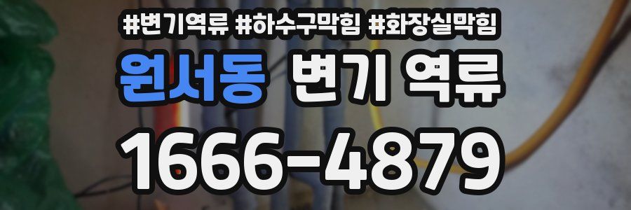 원서동 변기 역류