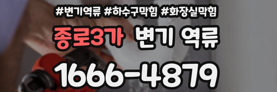 종로3가 변기 역류