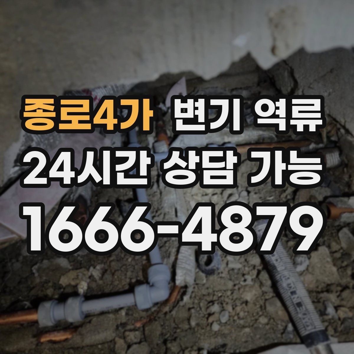 종로4가 변기 역류