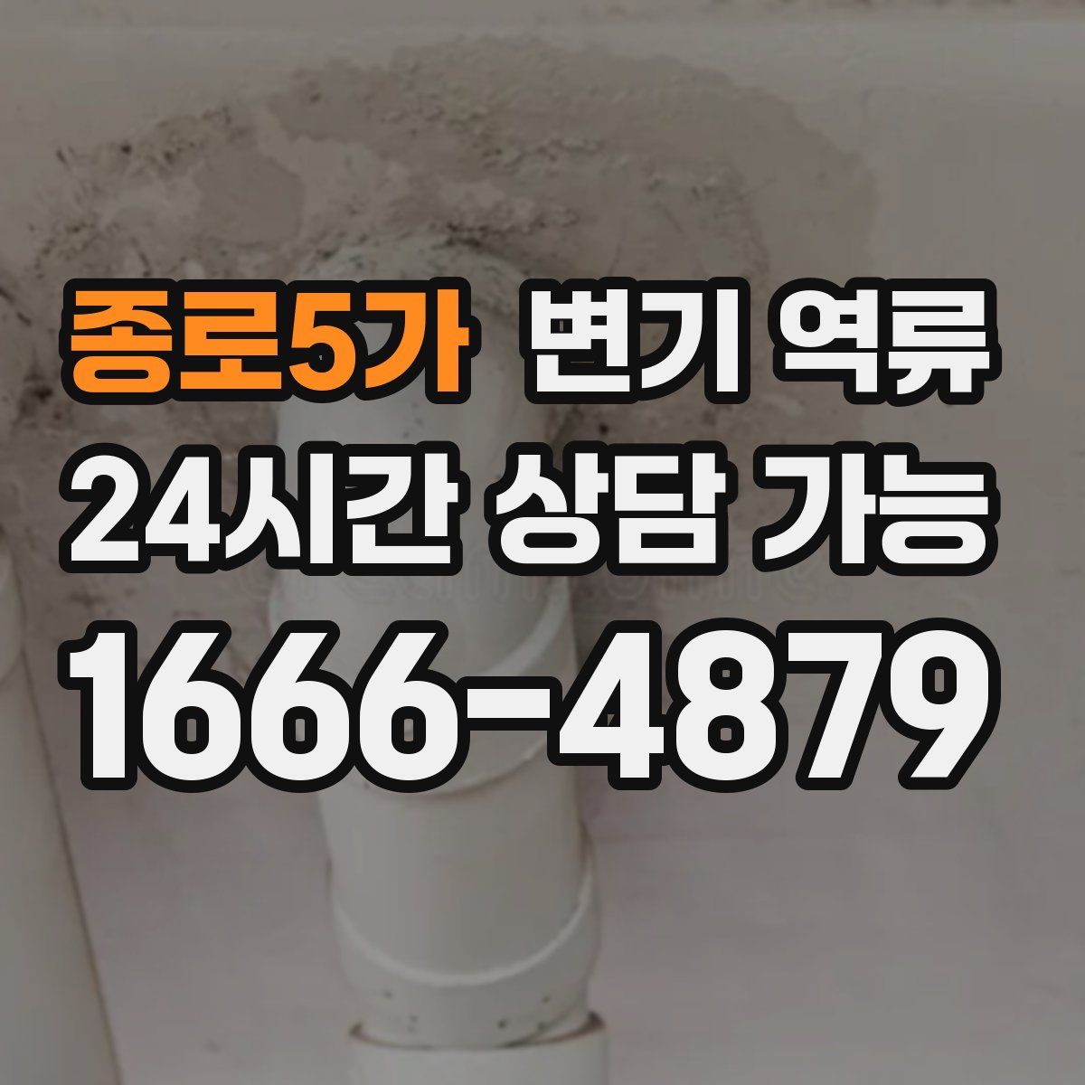 종로5가 변기 역류