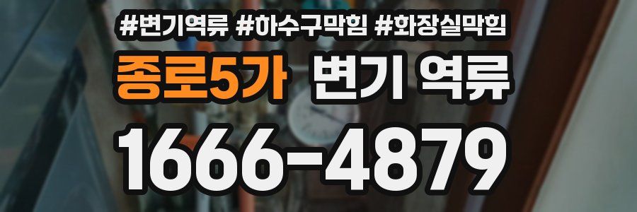 종로5가 변기 역류