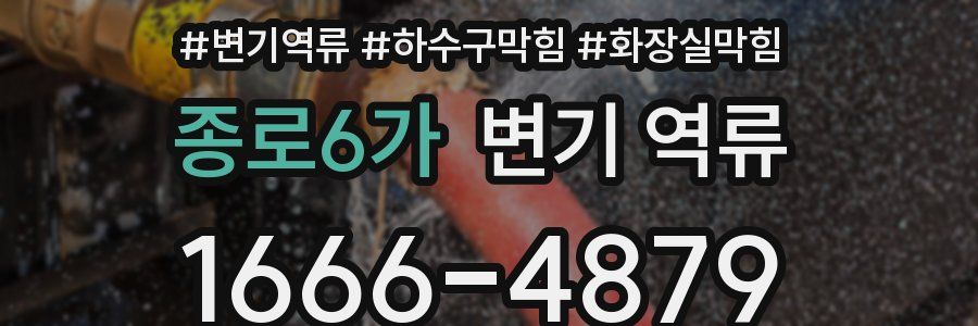 종로6가 변기 역류