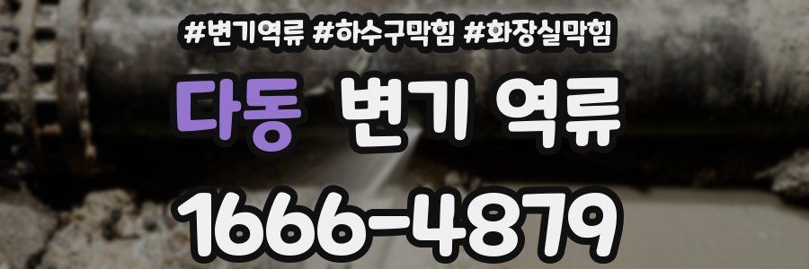 다동 변기 역류