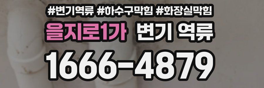 을지로1가 변기 역류