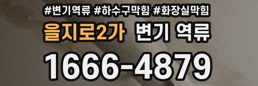 을지로2가 변기 역류