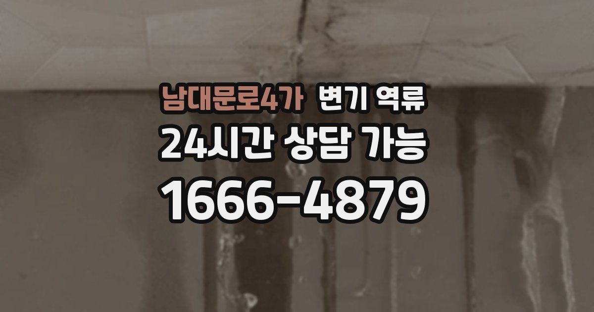 남대문로4가 변기 역류