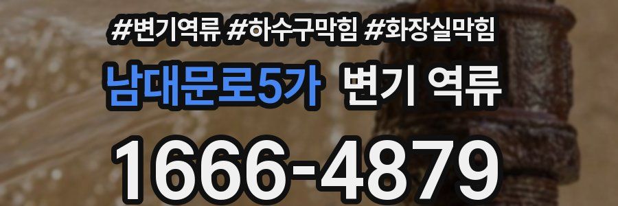 남대문로5가 변기 역류