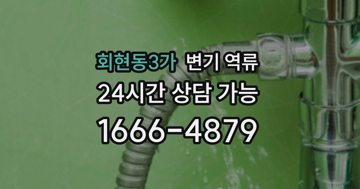 회현동3가 변기 역류