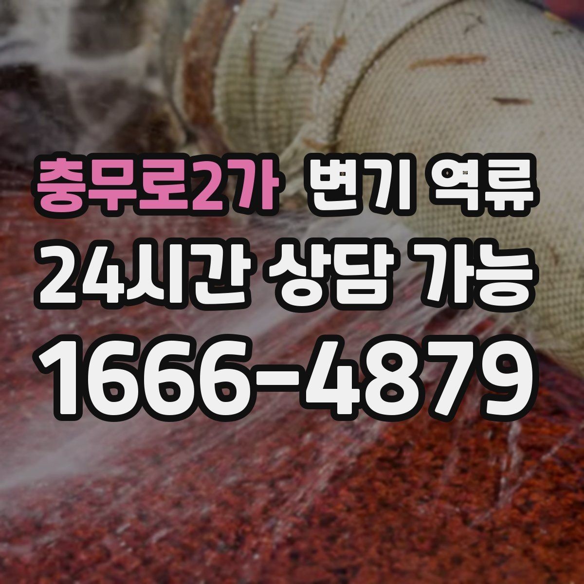 충무로2가 변기 역류 물 내림 횟수에 따른 변화로 원인 좁히기