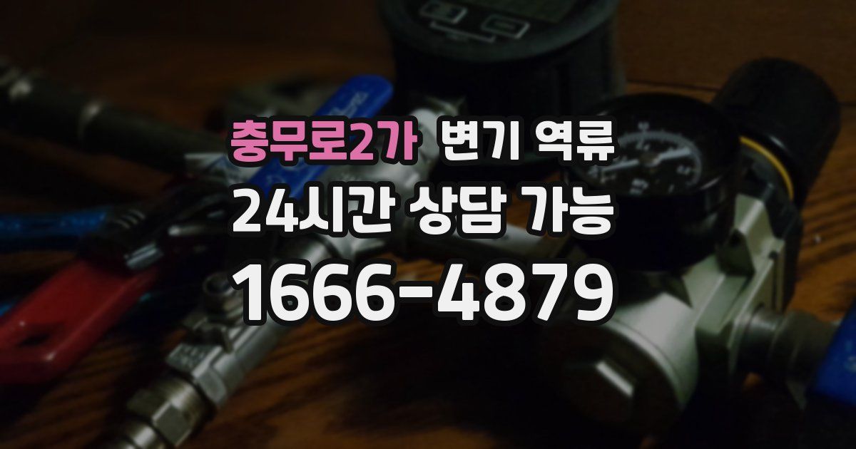 충무로2가 변기 역류