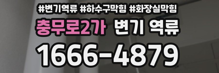 충무로2가 변기 역류