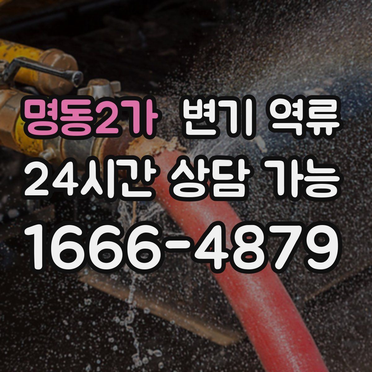 명동2가 변기 역류 욕실 바닥이 젖으면 미끄럼 사고 주의
