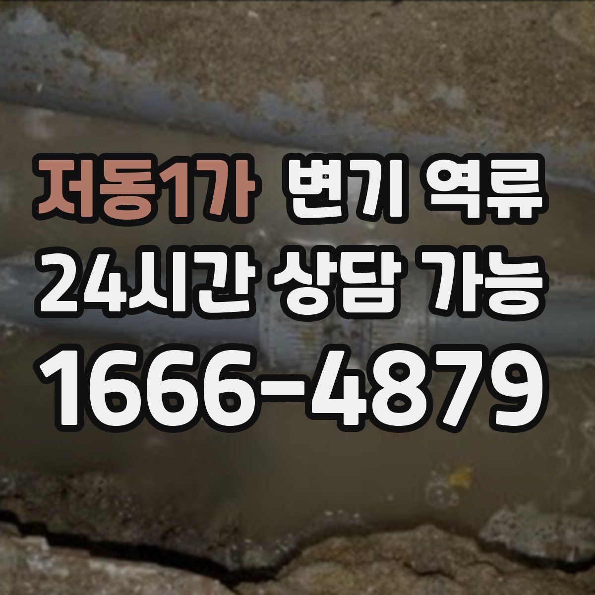 저동1가 변기 역류