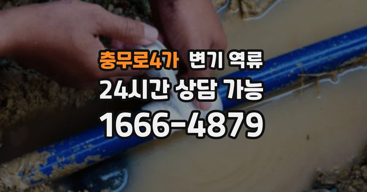 충무로4가 변기 역류