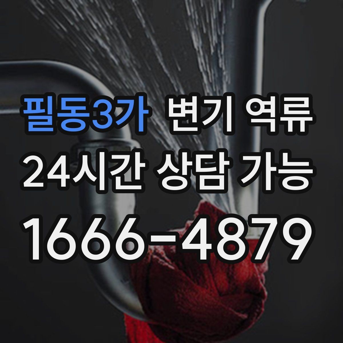 필동3가 변기 역류 욕실 바닥이 젖으면 미끄럼 사고 주의