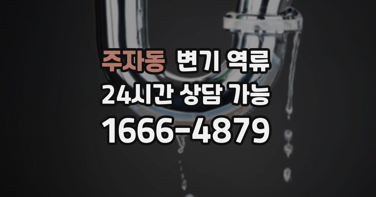 주자동 변기 역류