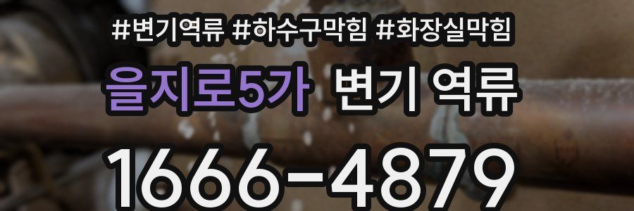 을지로5가 변기 역류