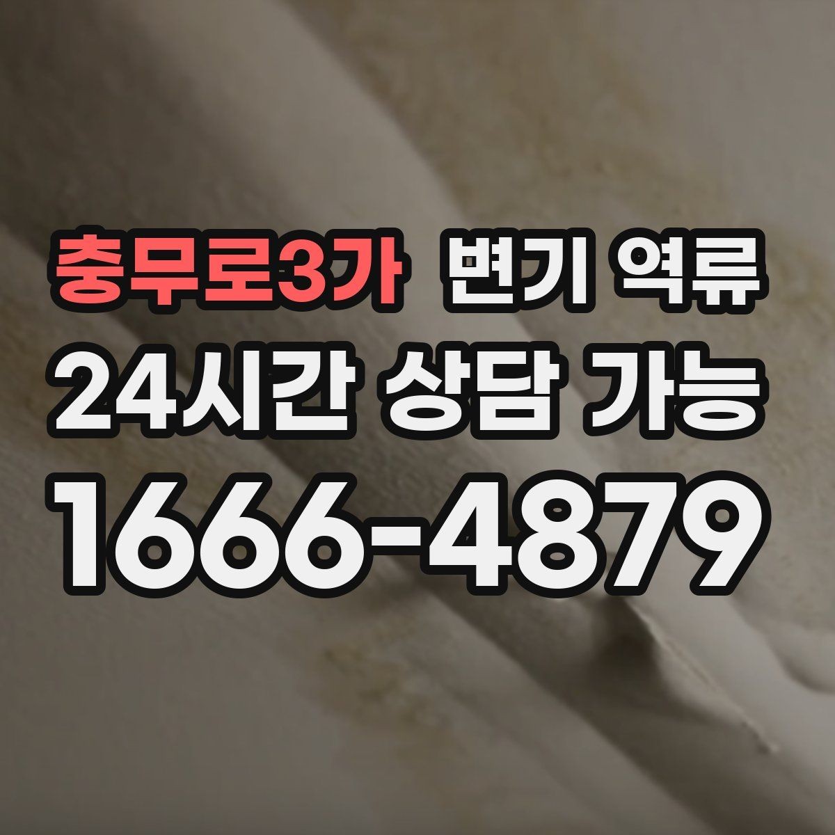 충무로3가 변기 역류 변기 설치 각도 문제로 증상이 생길 수 있을까