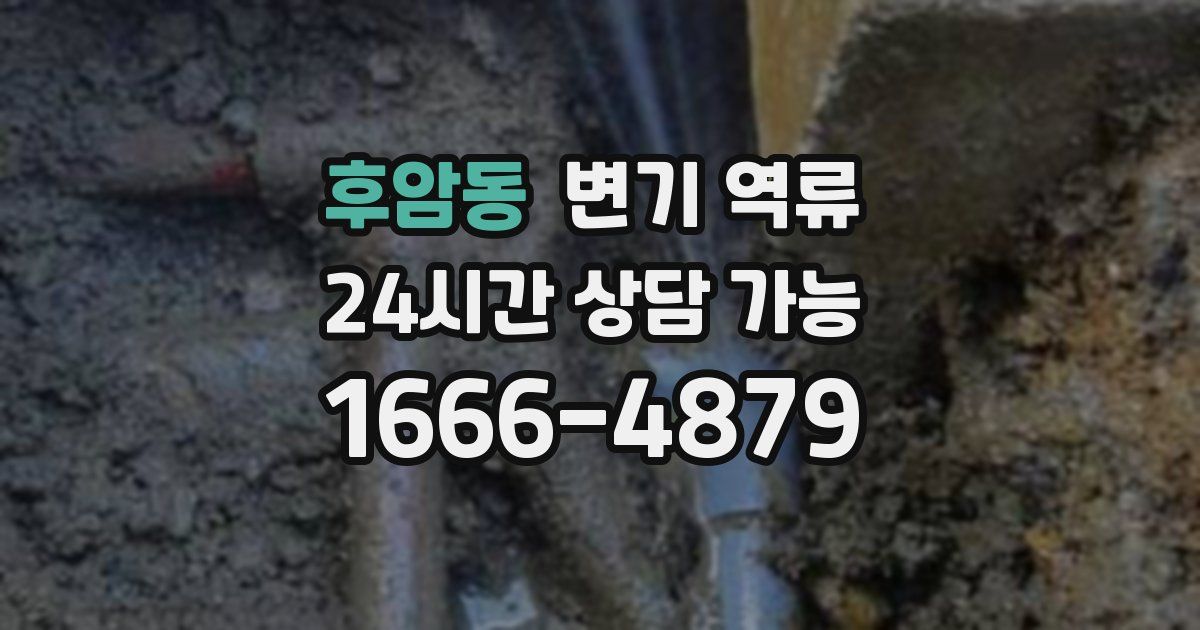 후암동 변기 역류