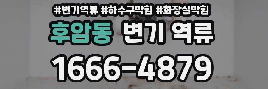 후암동 변기 역류