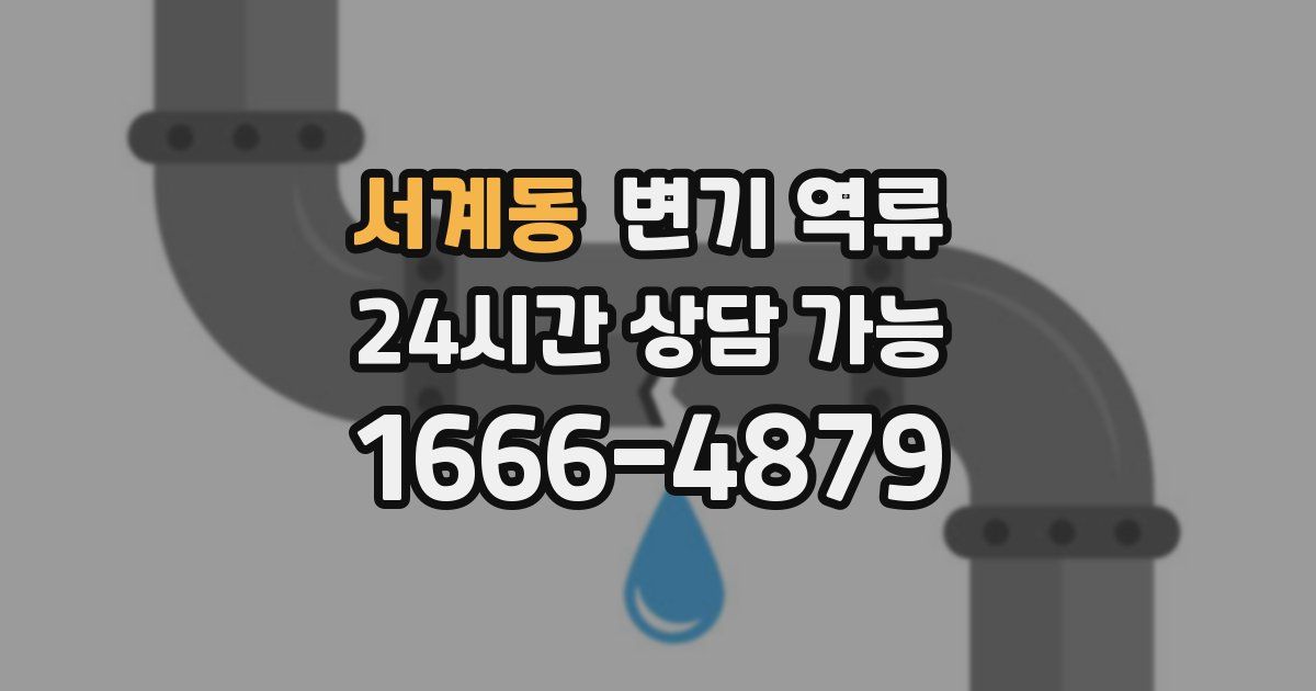 서계동 변기 역류