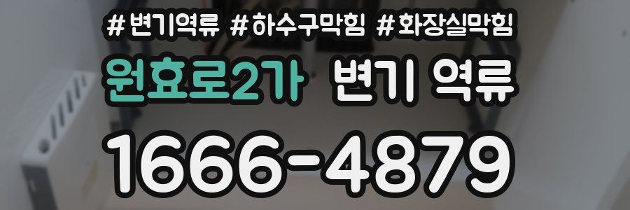 원효로2가 변기 역류