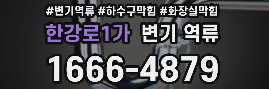 한강로1가 변기 역류