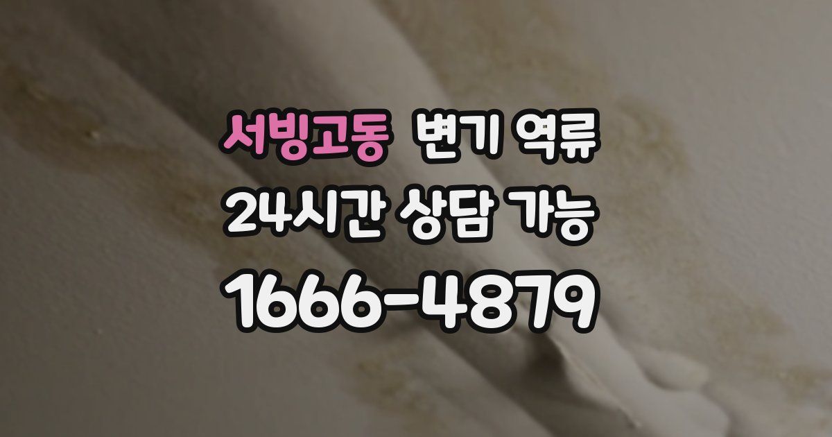 서빙고동 변기 역류