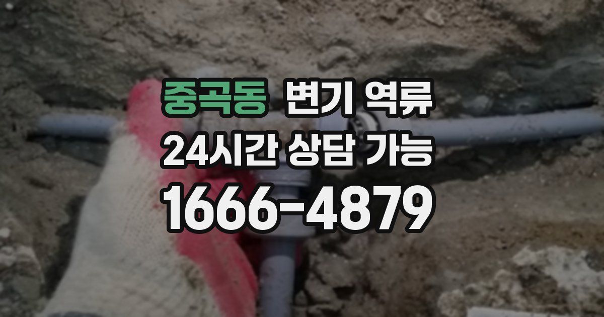 중곡동 변기 역류