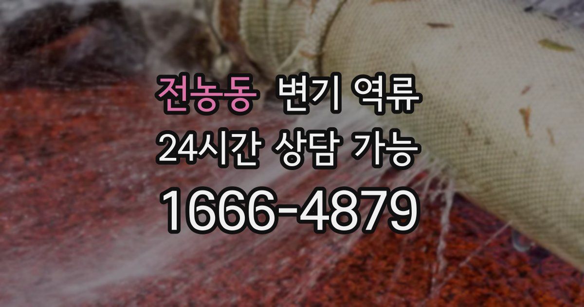 전농동 변기 역류