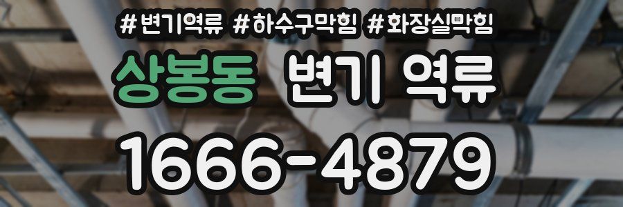 상봉동 변기 역류