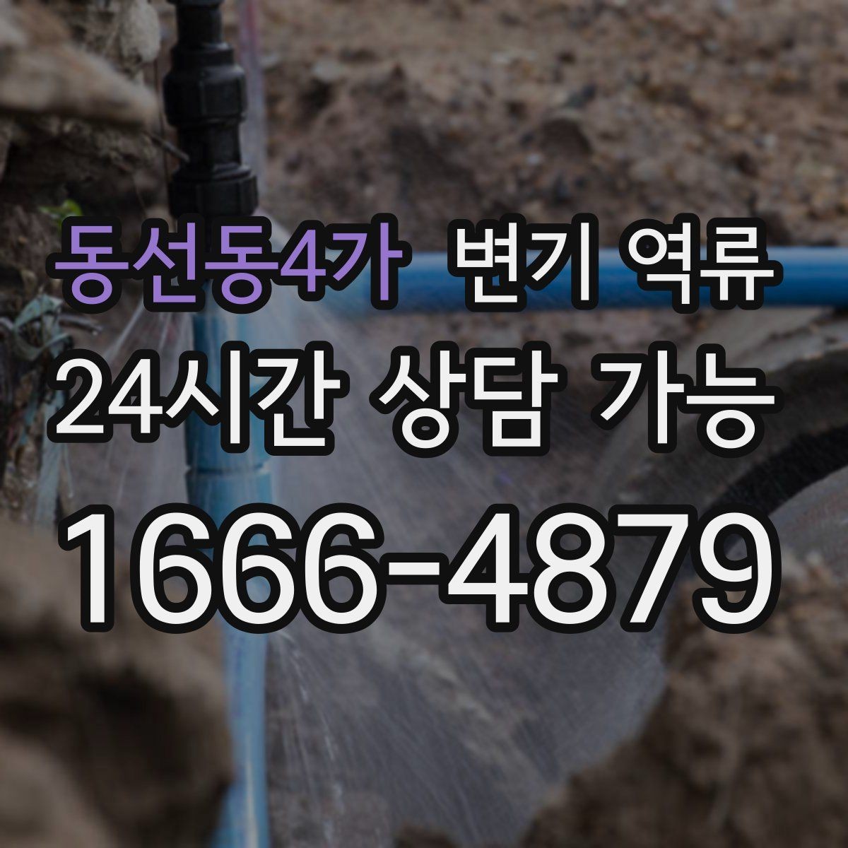 동선동4가 변기 역류 물 내리면 세면대 물이 출렁거리는 경우