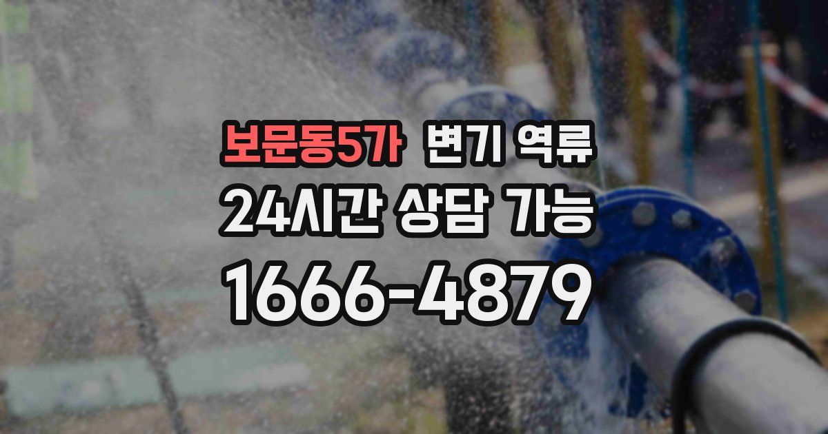 보문동5가 변기 역류