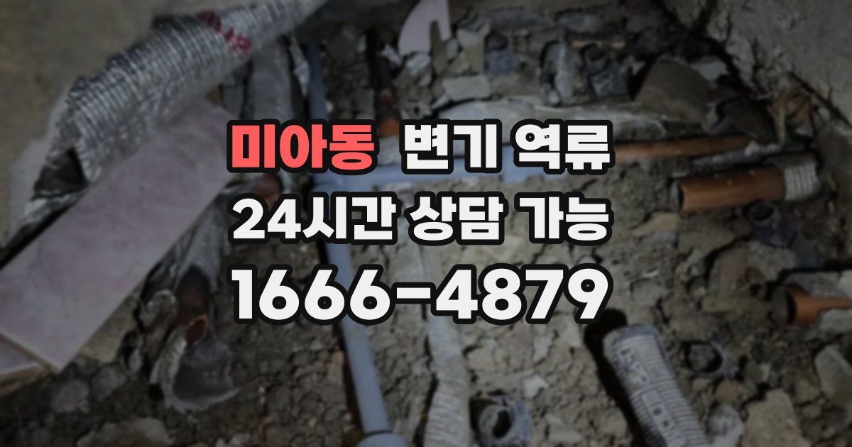 미아동 변기 역류