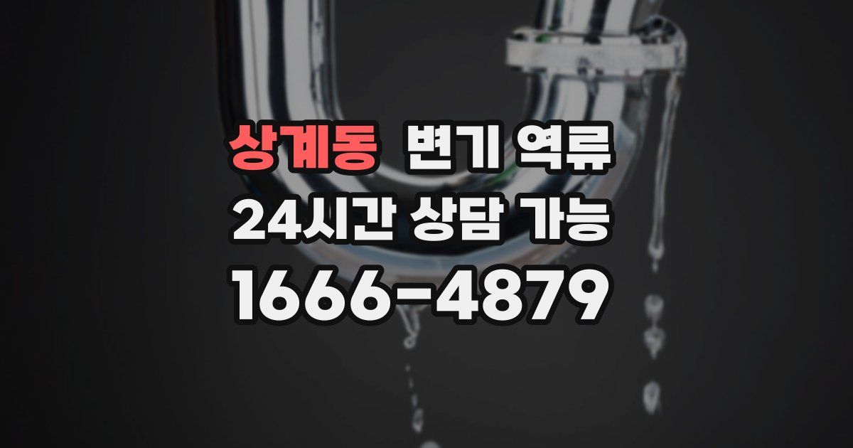 상계동 변기 역류
