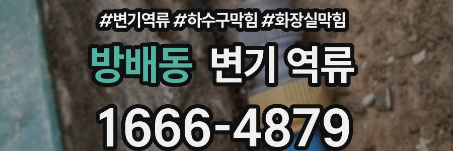 방배동 변기 역류