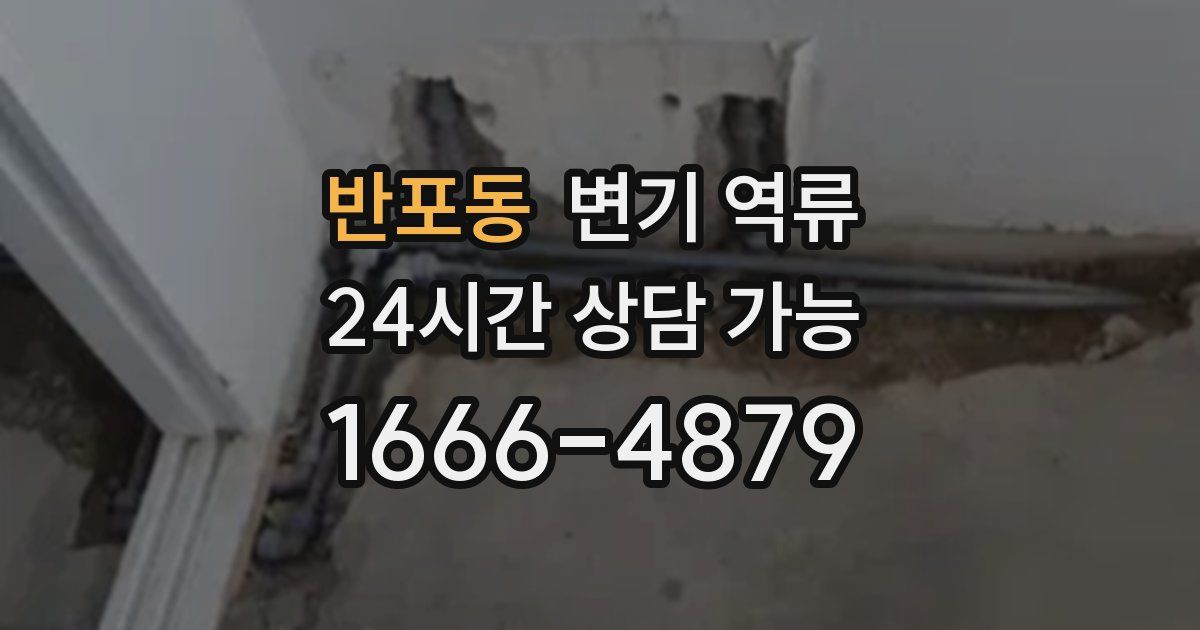 반포동 변기 역류