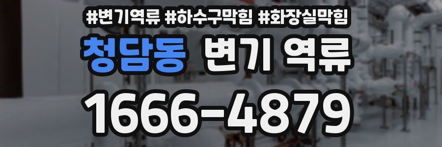 청담동 변기 역류