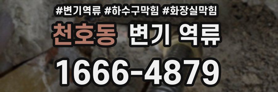 천호동 변기 역류