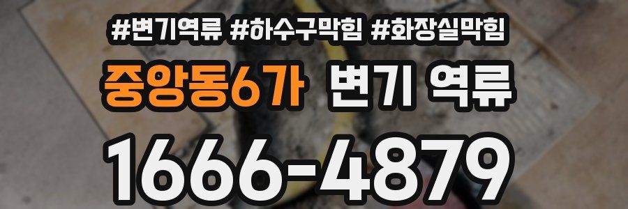 중앙동6가 변기 역류