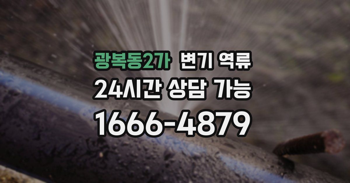 광복동2가 변기 역류