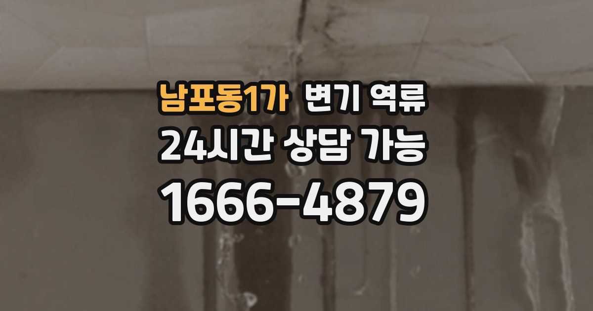 남포동1가 변기 역류