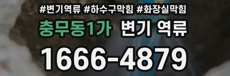 충무동1가 변기 역류